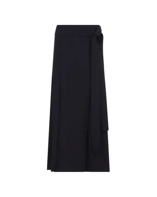 Studio Nicholson Black Wrap-Front Tie-Fastening Maxi Skirt