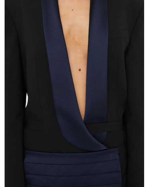 Christopher Esber Smoking Blazer Met Contrasterend Wol in het Blue