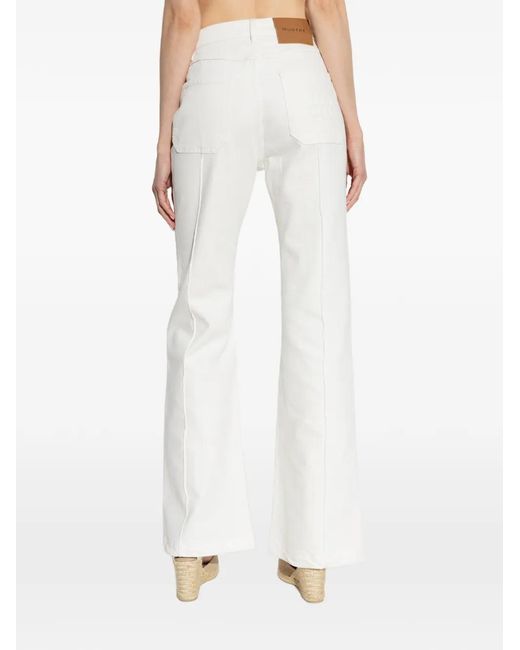 Munthe White Patch-Pocket Flared Trousers