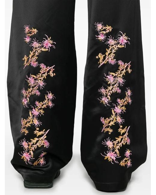 Off-White c/o Virgil Abloh Black Logo-Embroidered Trousers for men