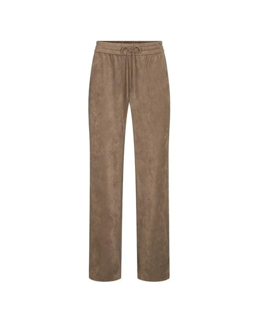 Juvia Natural Drawstring Velour Track Pants