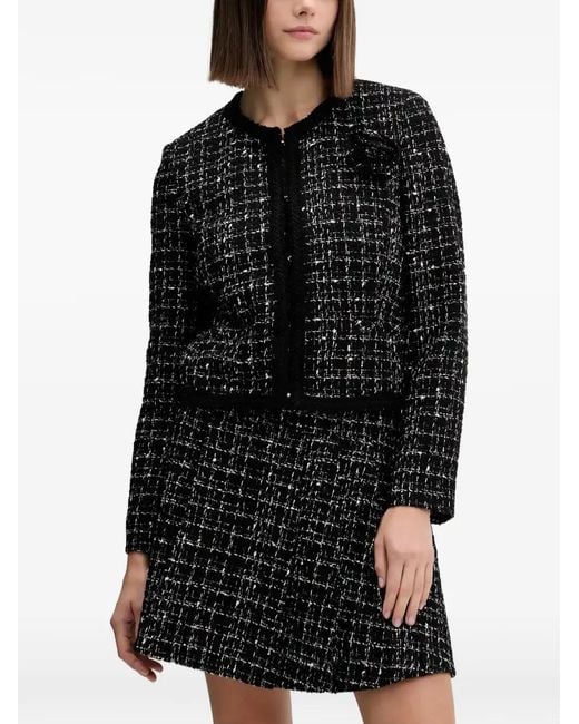 HUGO Black Rosette Tweed Jacket