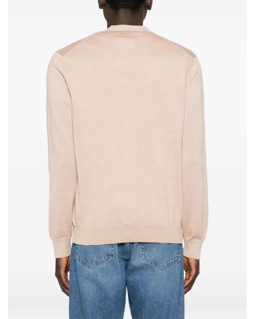 Maison Kitsuné Natural Fox-Motif Pocket Cardigan for men
