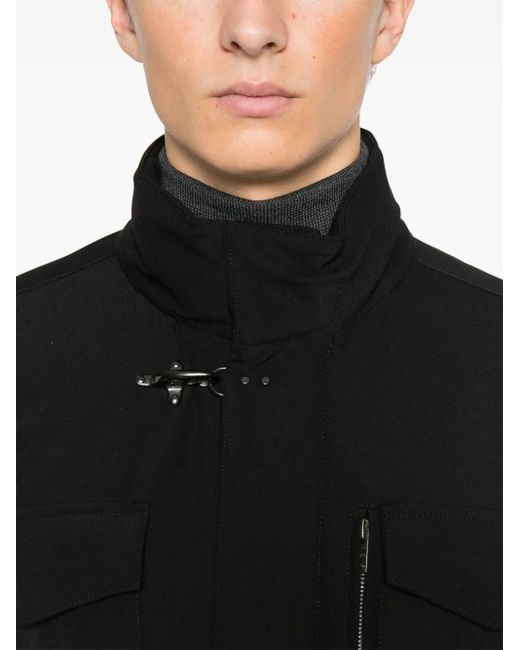 Fay Black Textured Jacket for men