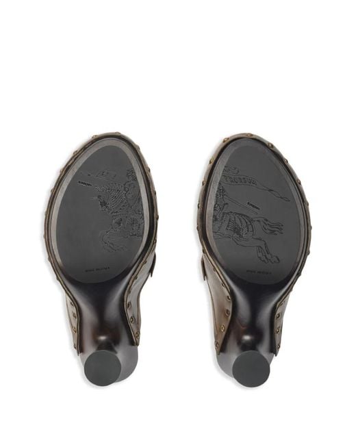 Burberry Brown 111Mm Potter Mules
