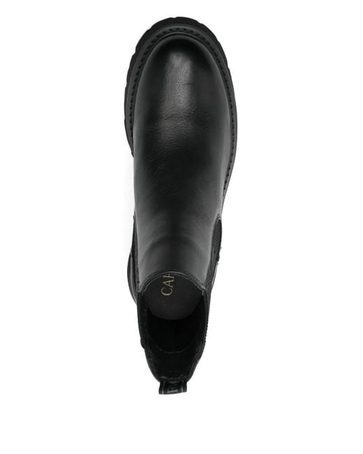 Carmela Black Elastic-Panel Boots
