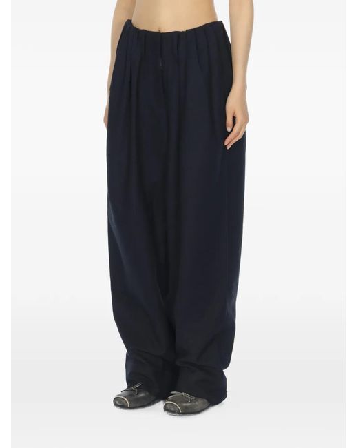 OPEN YY Blue Rolled Waist Cargo Trousers