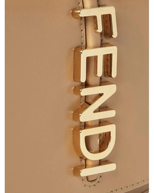 Fendi Natural Graphy Logo-Lettering Crossbody Bag