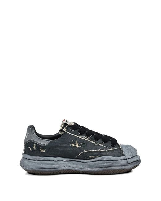 Maison Mihara Yasuhiro Black Charles Og Sole Ripped-Canvas Sneakers for men
