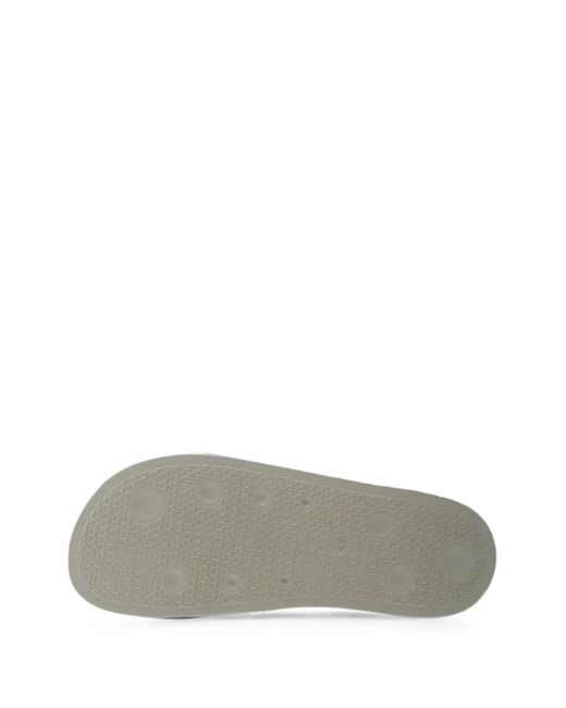Palm Angels White Logo-Print Slippers for men