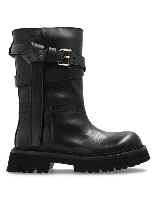 Moschino Laarzen Met Gesp in het Black