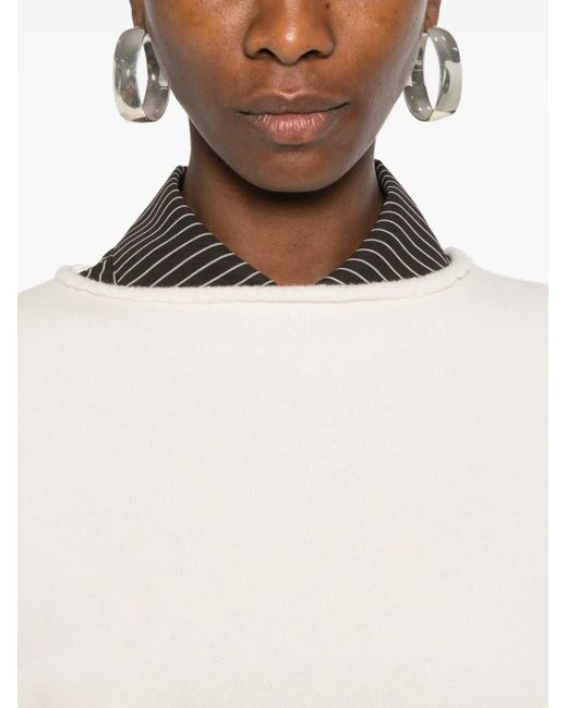 6397 White Crew-Neck Sweatshirt