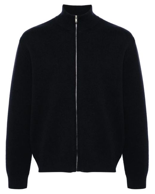 Nanushka Blue Poval Zip-Up Wool Cardigan for men