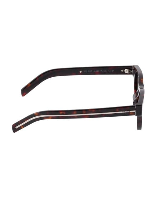 Prada Gray Oval-Frame Sunglasses for men