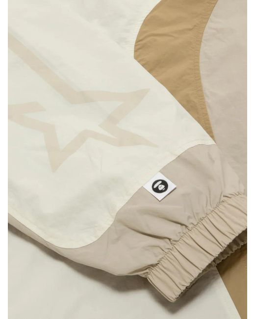 Aape By A Bathing Ape Natural Panelled Hooded Jacket for men