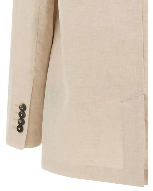 Rrd Natural Single-Breasted Canvas Blazer