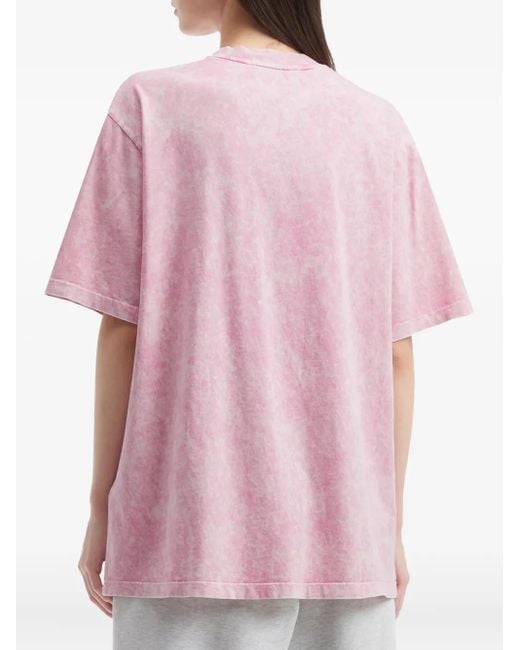 MSGM Pink Rabbit-Graphic T-Shirt