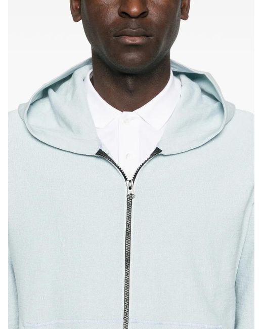 Stone Island Blue Hoodie for men