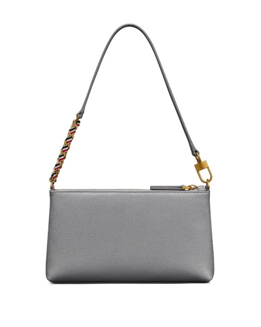 Thom Browne Gray Rwb Stripe-Detail Shoulder Bag