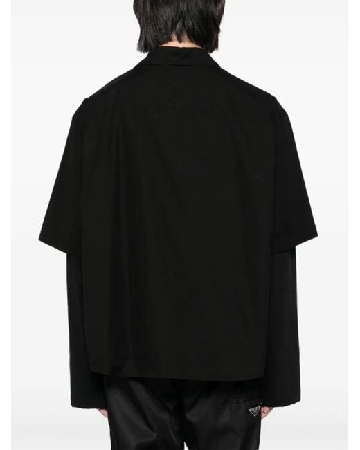 we11done Black Layered Shirt