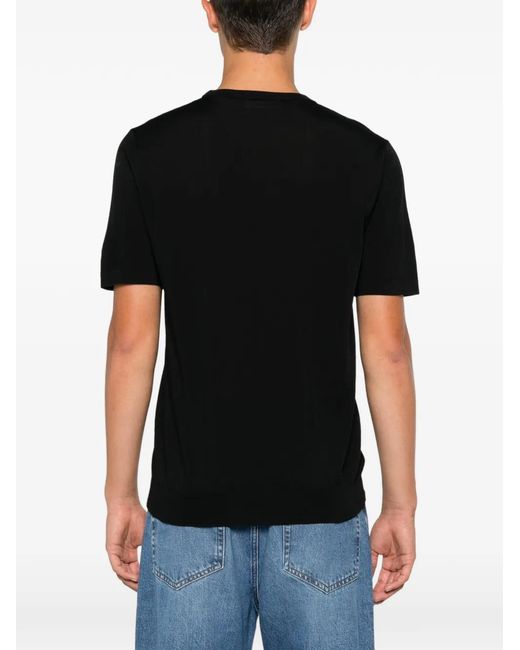 Roberto Collina Black Short-Sleeve T-Shirt for men