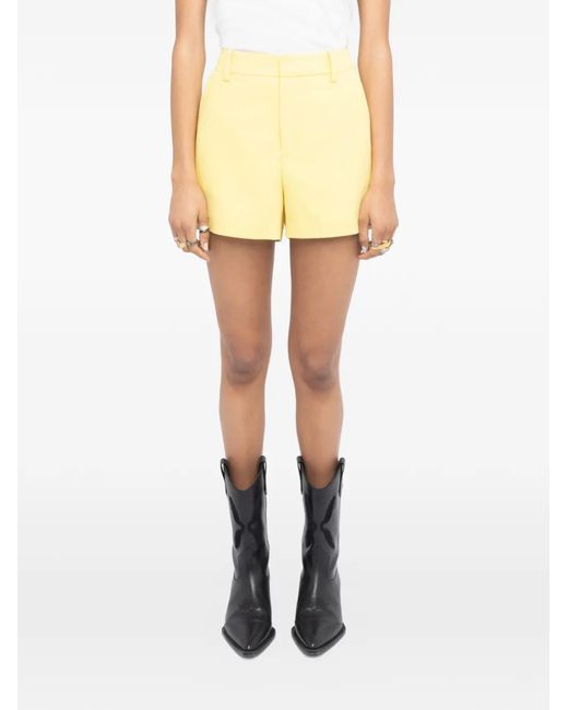 Zadig & Voltaire Yellow Sidou Shorts