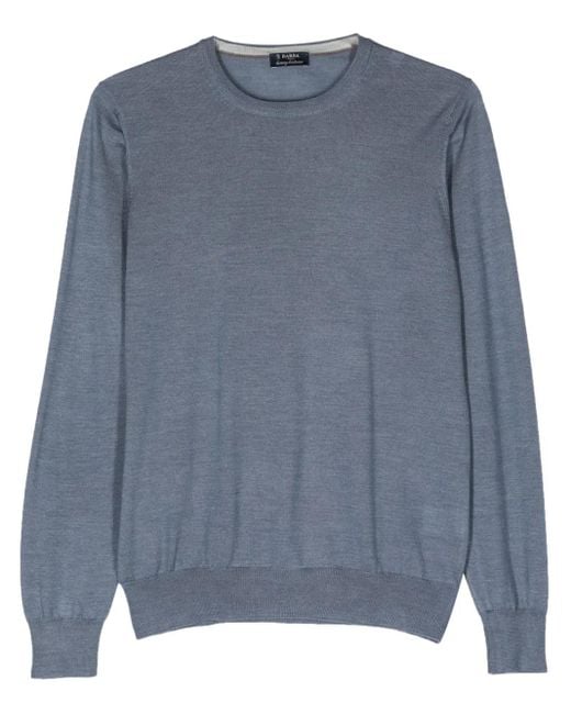 Maglione Girocollo di Barba Napoli in Blue da Uomo