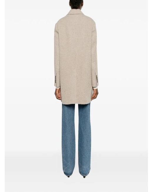 AMI Natural Bouclé Coat