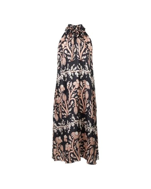 Biyan White Floral-Print Maxi Dress