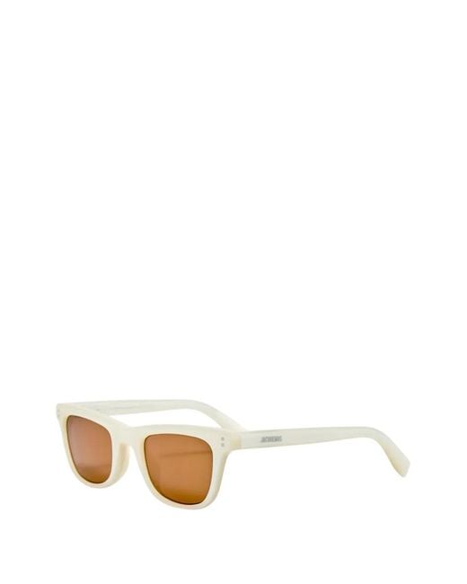 Jacquemus White Lunettes De Soleil À Monture Carrée