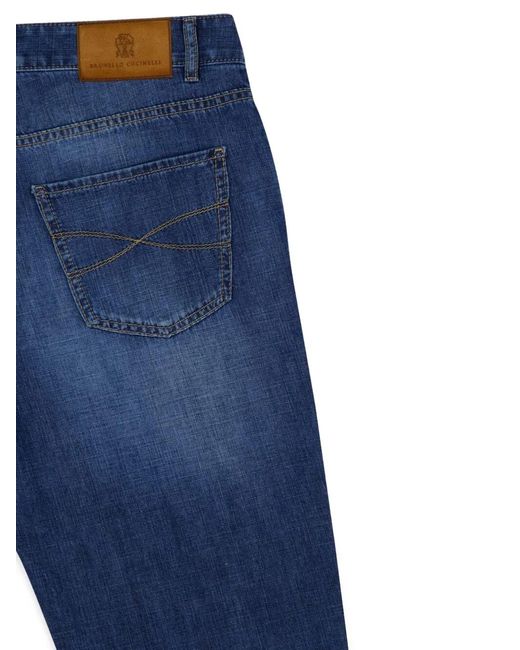 Brunello Cucinelli Blue Straight-leg Jeans for men