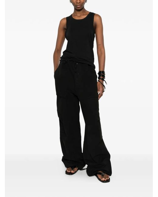 Entire studios Black Drawstring Cargo Trousers