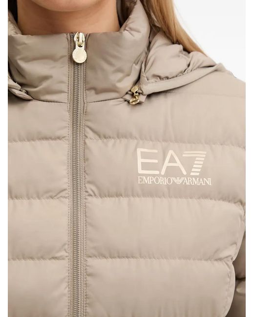 EA7 Donsjack Met Capuchon in het Natural