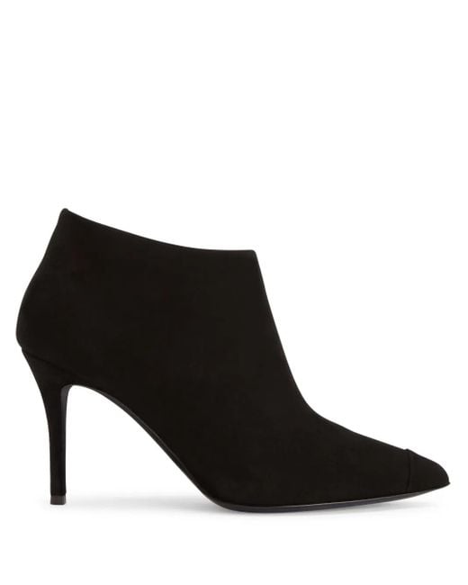 Giuseppe Zanotti Greek 90mm スエード アンクルブーツ ブラック | Lyst