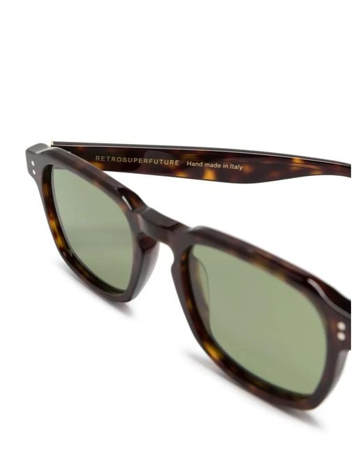 Retrosuperfuture Green Luce Logo-Print Sunglasses