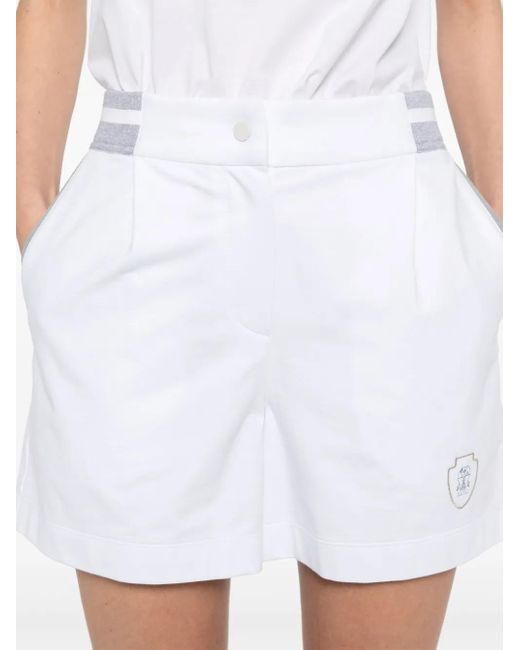 Short À Patch Logo Brunello Cucinelli en coloris White