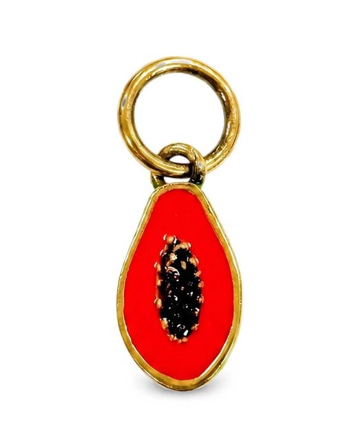 Chloé Red Papaya-Pendant Bag Charm