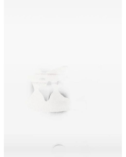 Guess White Button-Detail Knitted Midi Dress