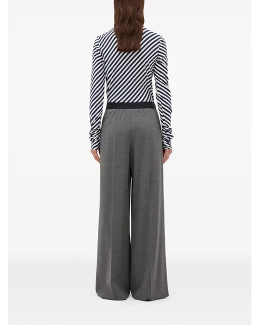 Pantalones Con Logo Estampado MSGM de color Gray
