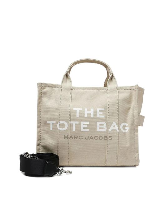 Marc Jacobs White Shopper Mit Logo-Schild
