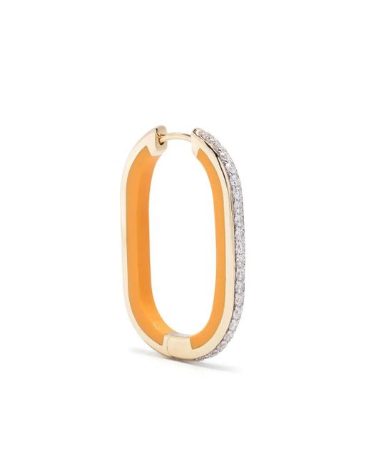 Maria Black Metallic 14K Diamond Hoop Earring