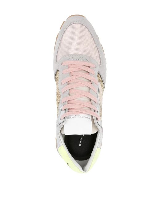 Philippe Model White Tropez Haute Lace-Up Sneakers
