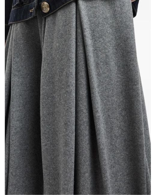 Giorgio Armani Gray Double-Pleat Trousers
