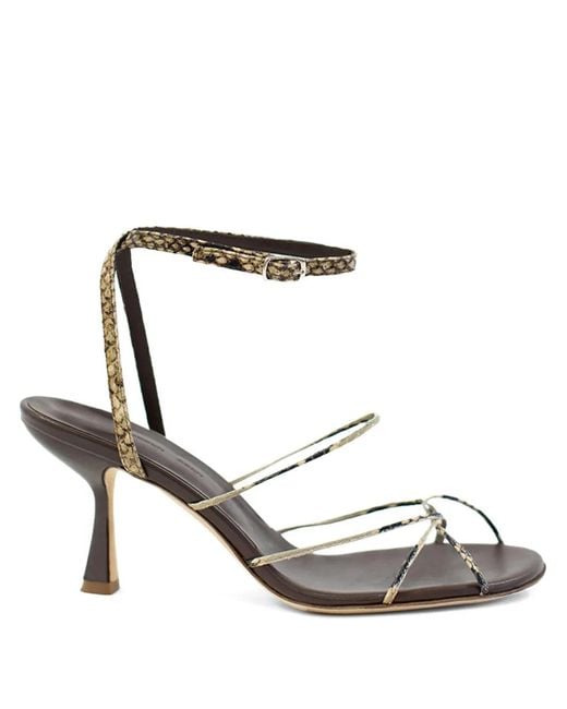 Christopher Esber White Serpent Heel Sandals