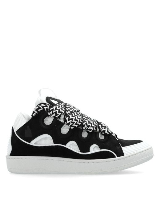 Lanvin Black Curb Panelled Sneakers for men