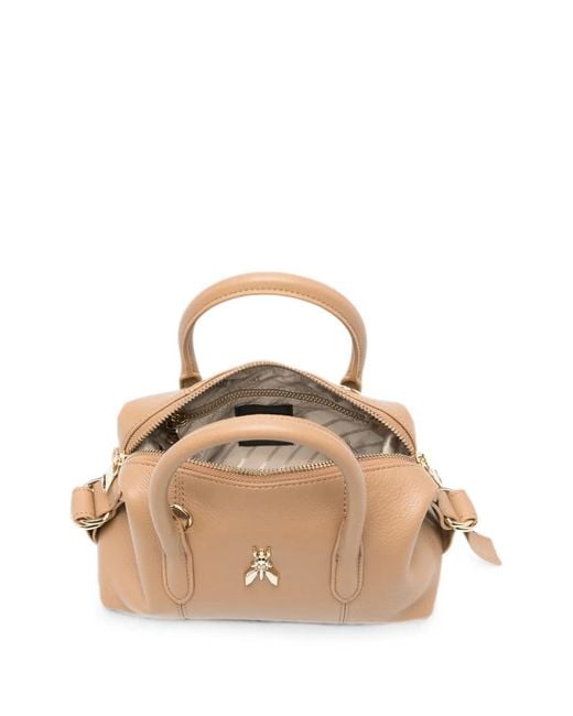 Patrizia Pepe Natural Mini Leather Tote Bag
