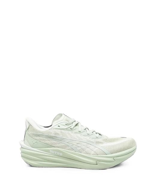 PUMA White Nitro Mesh Sneakers for men