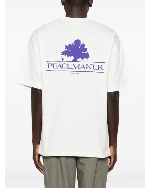 OAMC White Logo-Print T-Shirt for men