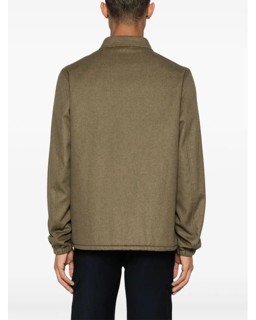 Herno Green Padded Shirt Jacket for men
