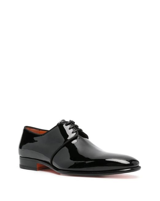 Santoni Black Laced Up for men